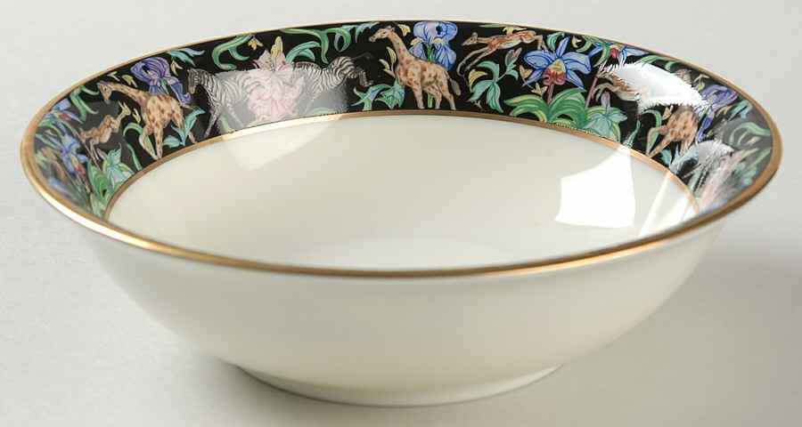 Menagerie Black Coupe Cereal Bowl by Franciscan-1