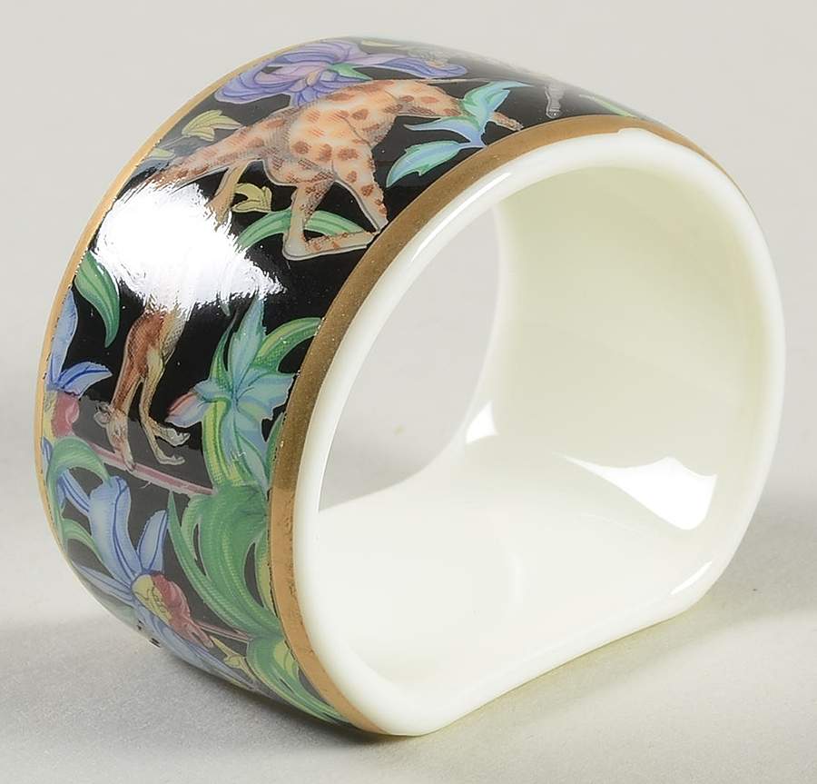 Menagerie Black Napkin Ring by Franciscan-1