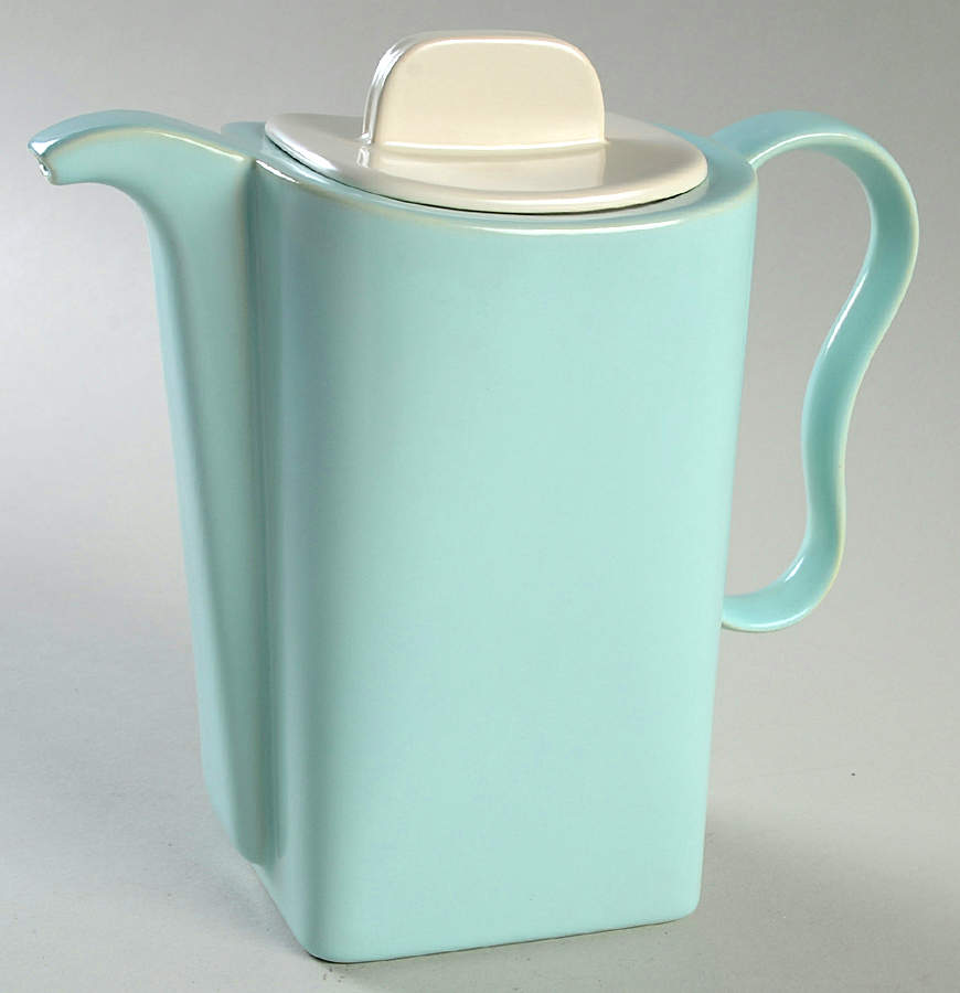 Metropolitan Aqua (Turquoise) Coffee Pot & Lid by Franciscan-1