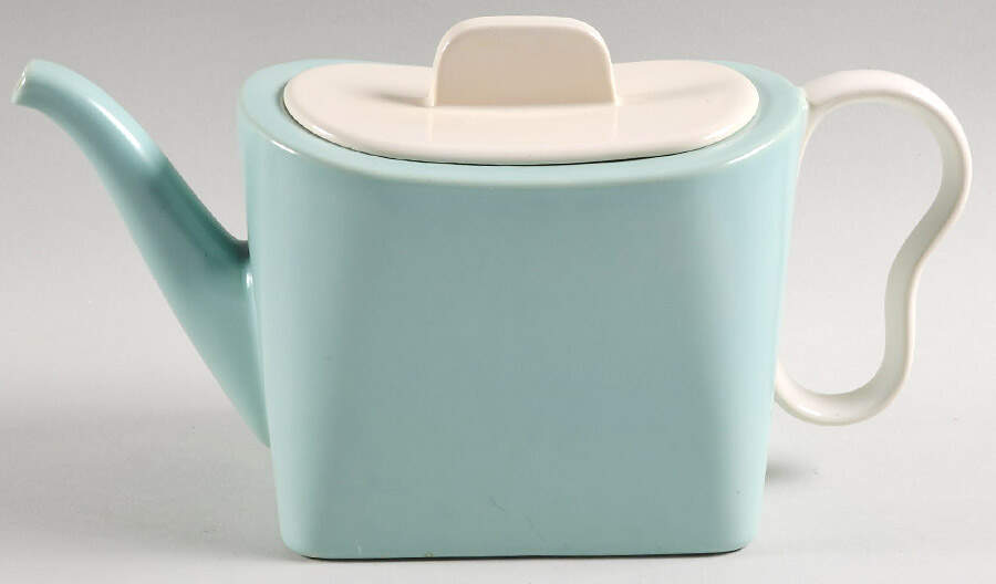 Metropolitan Aqua (Turquoise) Teapot & Lid by Franciscan-1