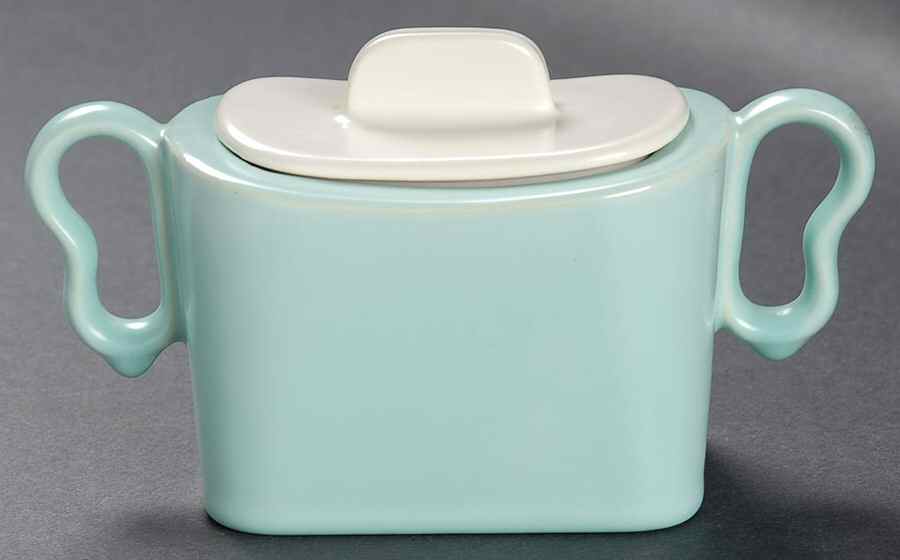 Metropolitan Aqua (Turquoise) Sugar Bowl & Lid by Franciscan-1