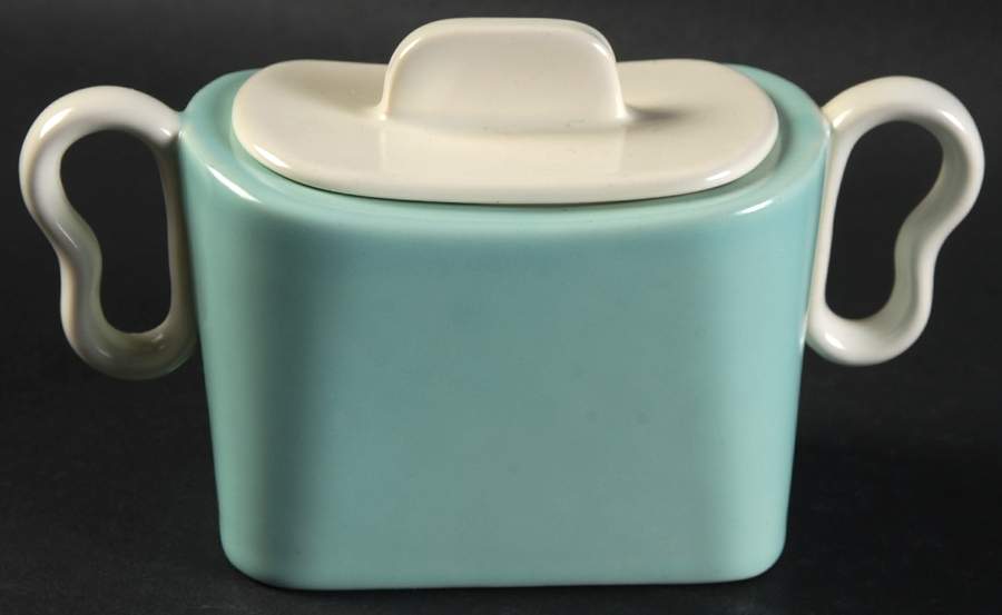 Metropolitan Aqua (Turquoise) Sugar Bowl & Lid by Franciscan-1