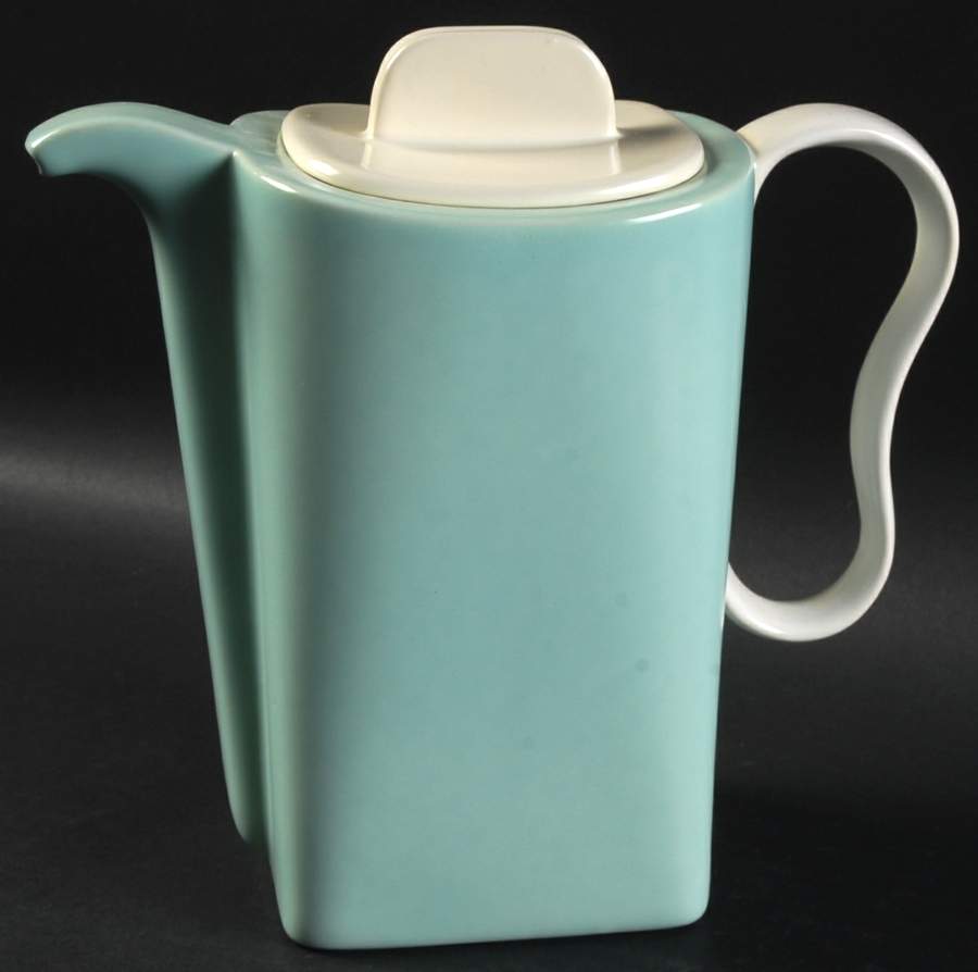Metropolitan Aqua (Turquoise) Coffee Pot & Lid by Franciscan-1