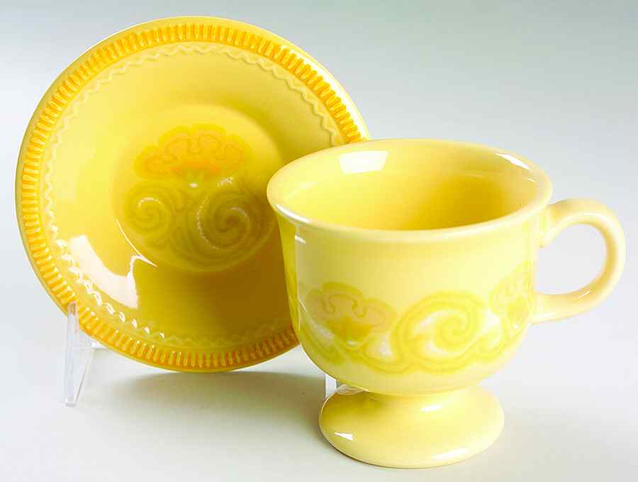 Mirasol Footed Cup & Saucer Set by Franciscan-1