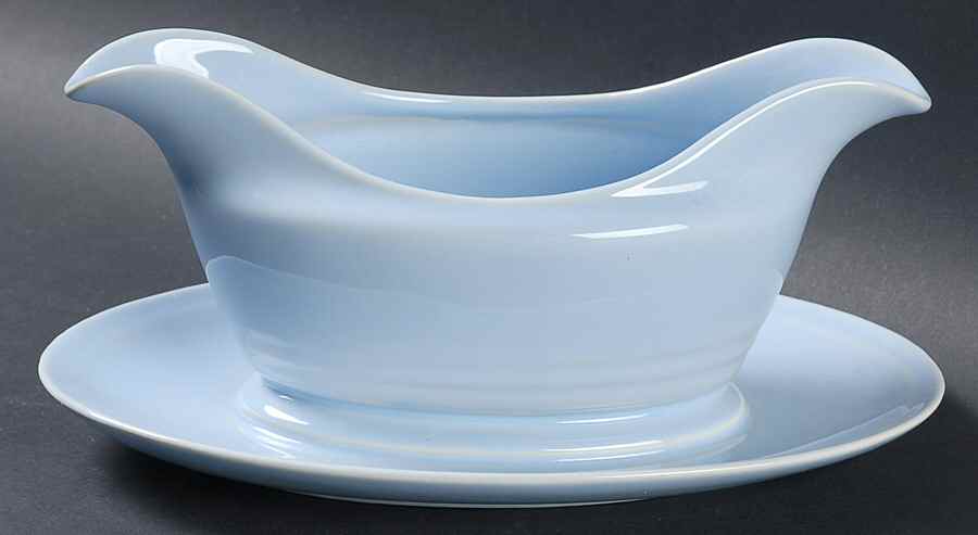 Montecito Blue Gravy Boat with Attached Underplate by Franciscan-1