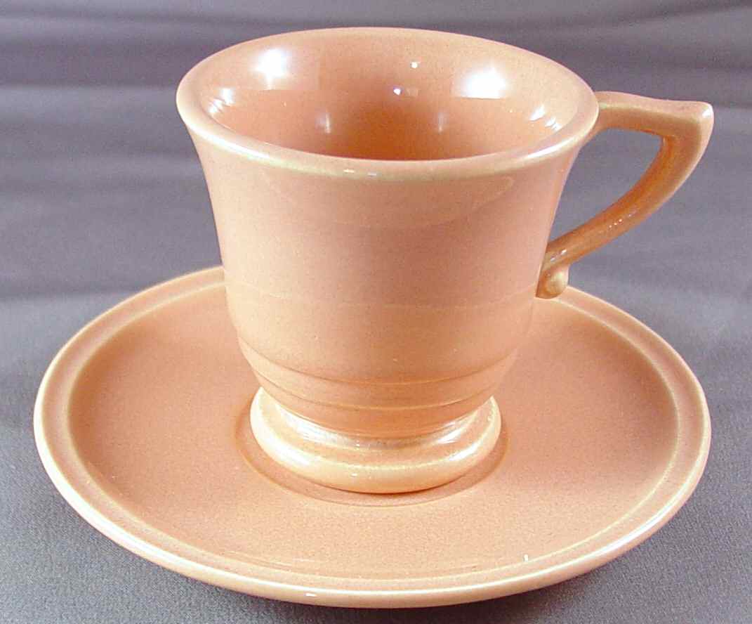 Montecito Coral Footed Demitasse Cup & Saucer Set by Franciscan-1