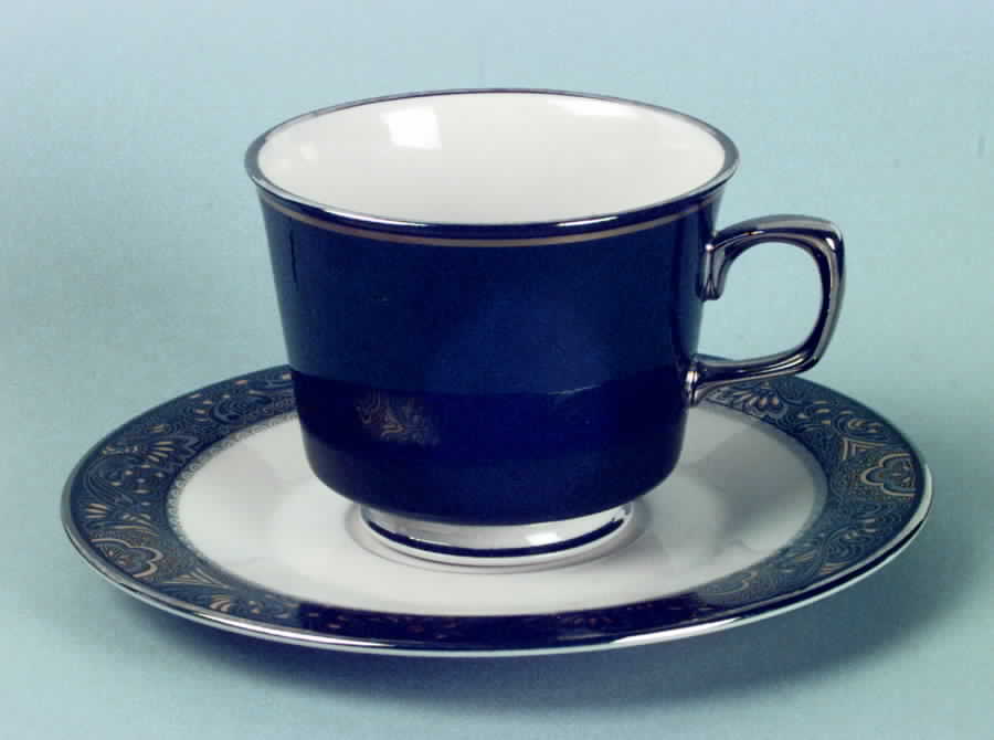 Nouvelle Ebony Footed Cup & Saucer Set by Franciscan-1