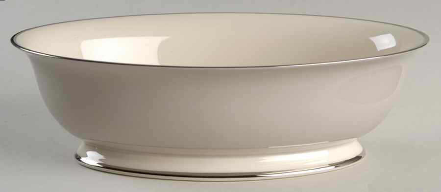 Palomar Grey (Platinum Trim) 9" Oval Vegetable Bowl by Franciscan-1