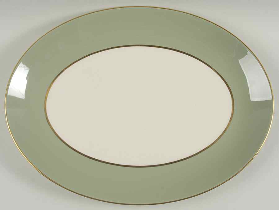 Palomar Jasper (Light Green) 16" Oval Serving Platter by Franciscan-1