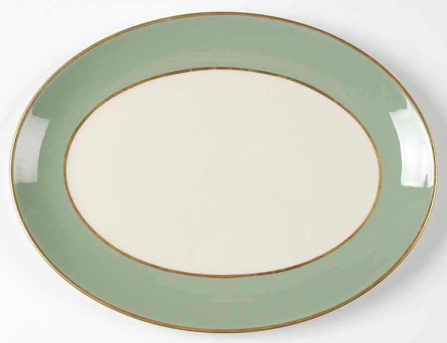 Palomar Jasper (Light Green) 12" Oval Serving Platter by Franciscan-1