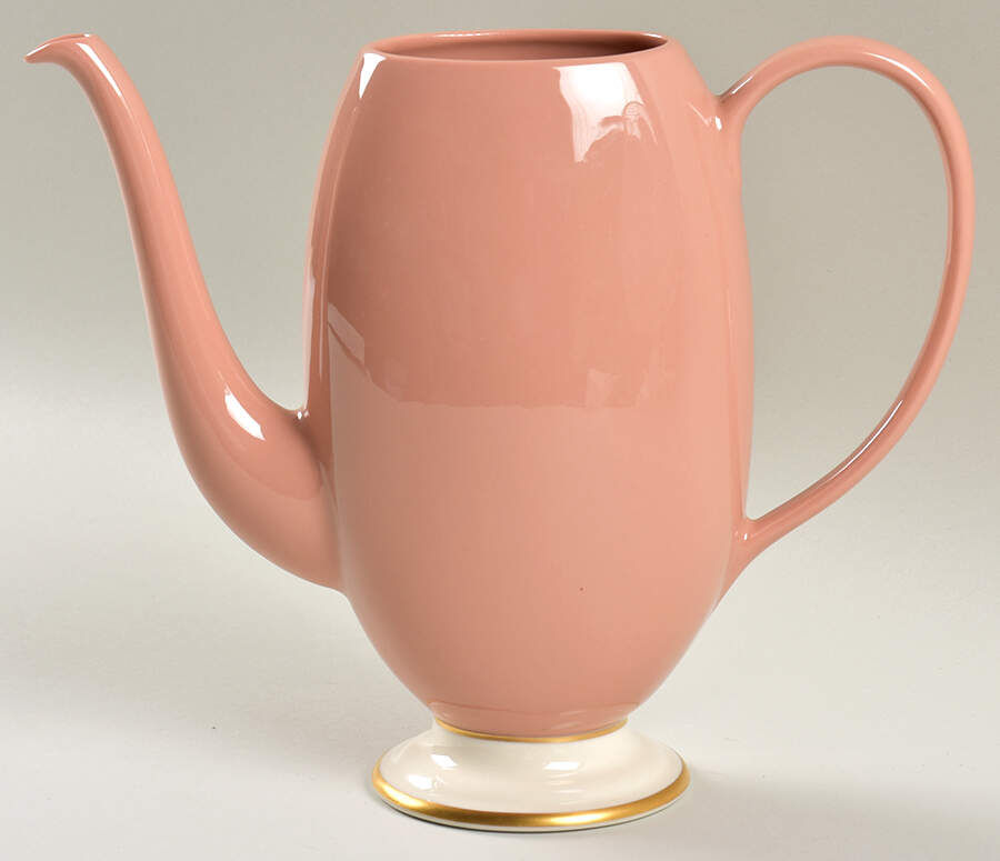 Palomar Cameo Pink (Gold Trim) Coffee Pot No Lid by Franciscan-1