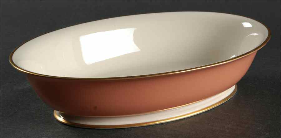Palomar Cameo Pink (Gold Trim) 9" Oval Vegetable Bowl by Franciscan-1