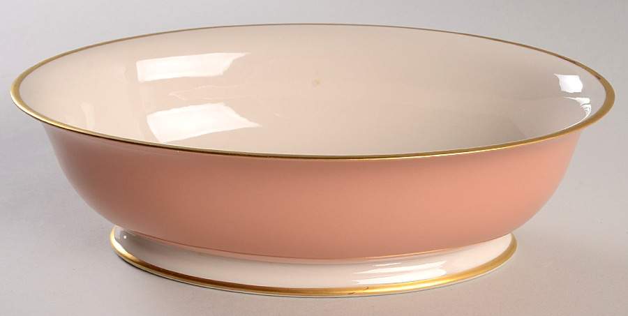 Palomar Cameo Pink (Gold Trim) 9" Oval Vegetable Bowl by Franciscan-1