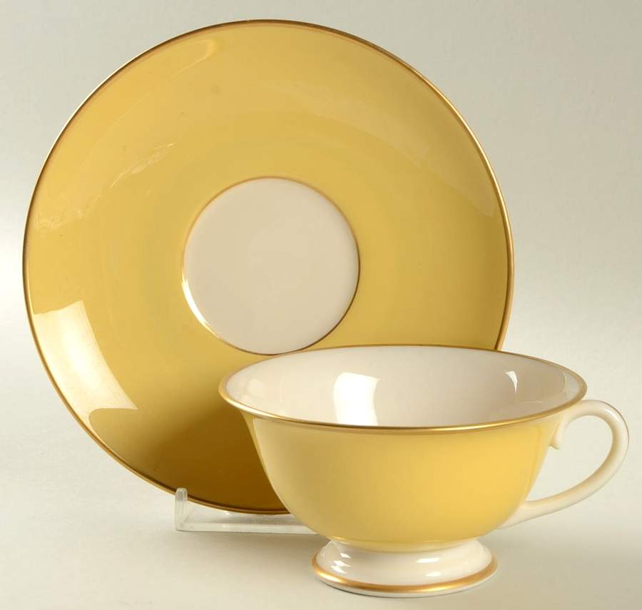 Palomar Yellow Footed Cup & Saucer Set by Franciscan-1