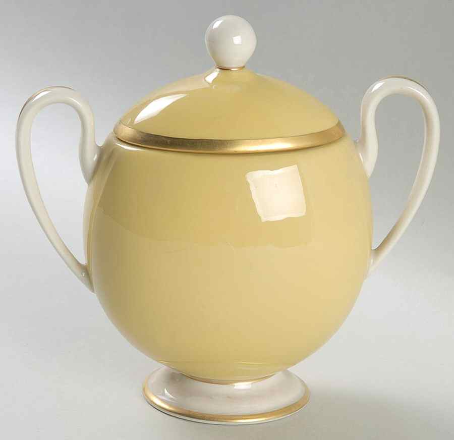Palomar Yellow Sugar Bowl & Lid by Franciscan-1