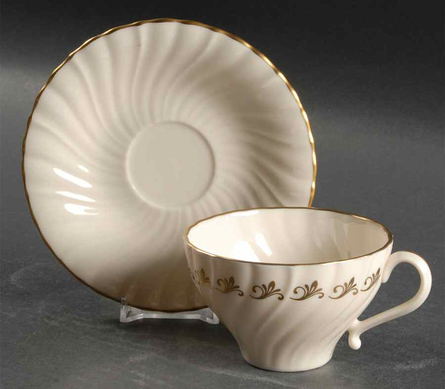 Patrician Flat Cup & Saucer Set by Franciscan-1