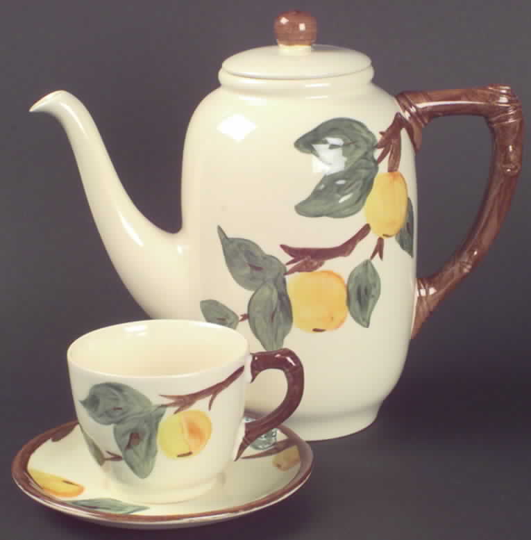 Peach Tree Coffee Pot & Lid by Franciscan-1