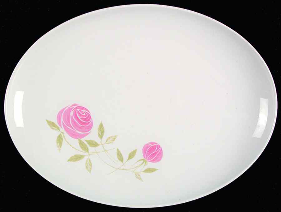 Pink A Dilly 13" Oval Serving Platter by Franciscan-1