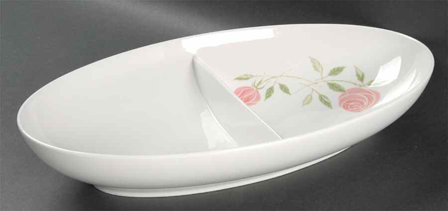 Pink A Dilly 11" Oval Divided Vegetable Bowl by Franciscan-1