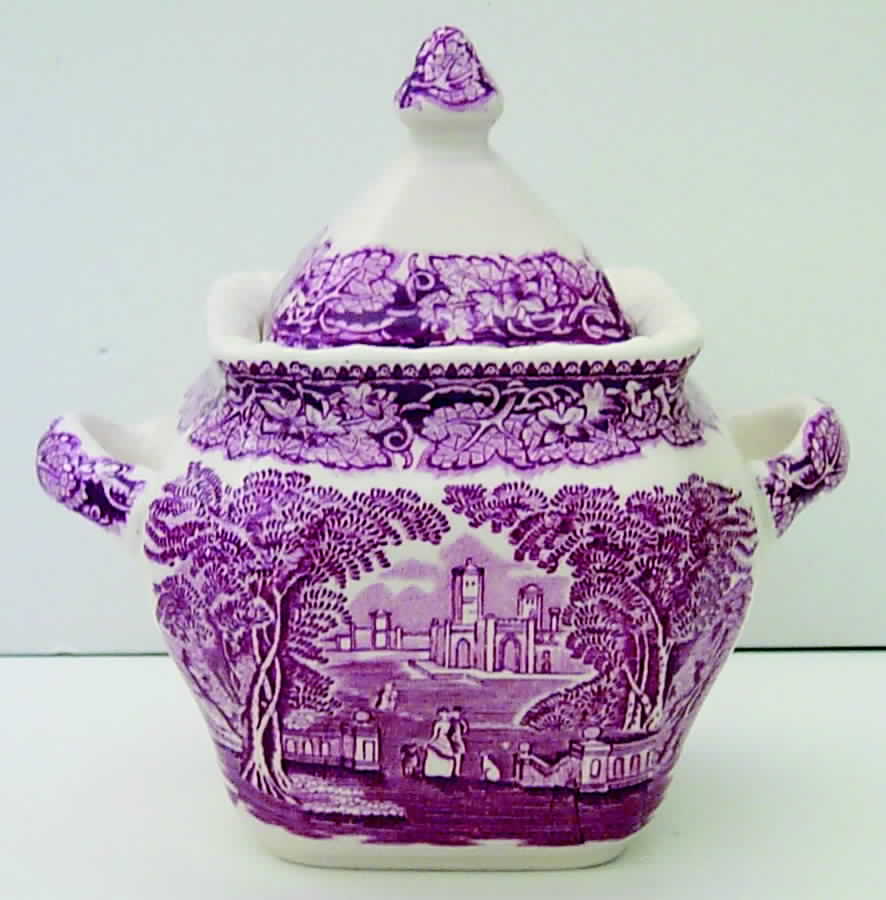 Pink Vista Sugar Bowl & Lid by Franciscan-1