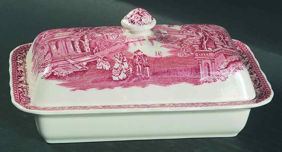 Pink Vista Butter Box & Lid by Franciscan-1