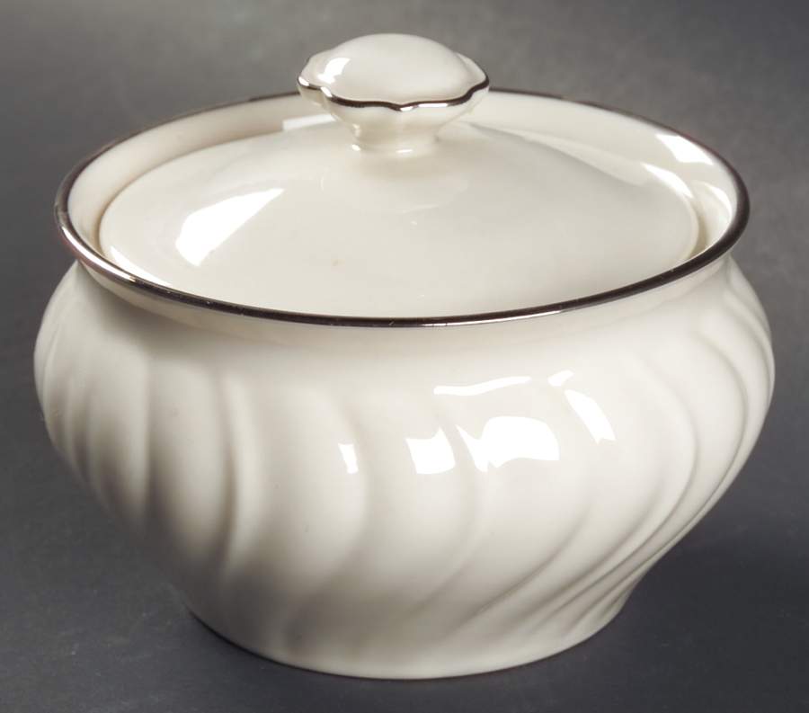Platina Sugar Bowl & Lid by Franciscan-1