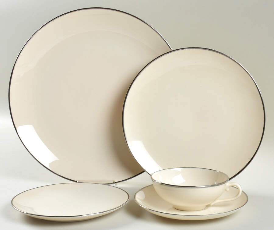Platinum Band 40 Piece Estate Set by Franciscan-1