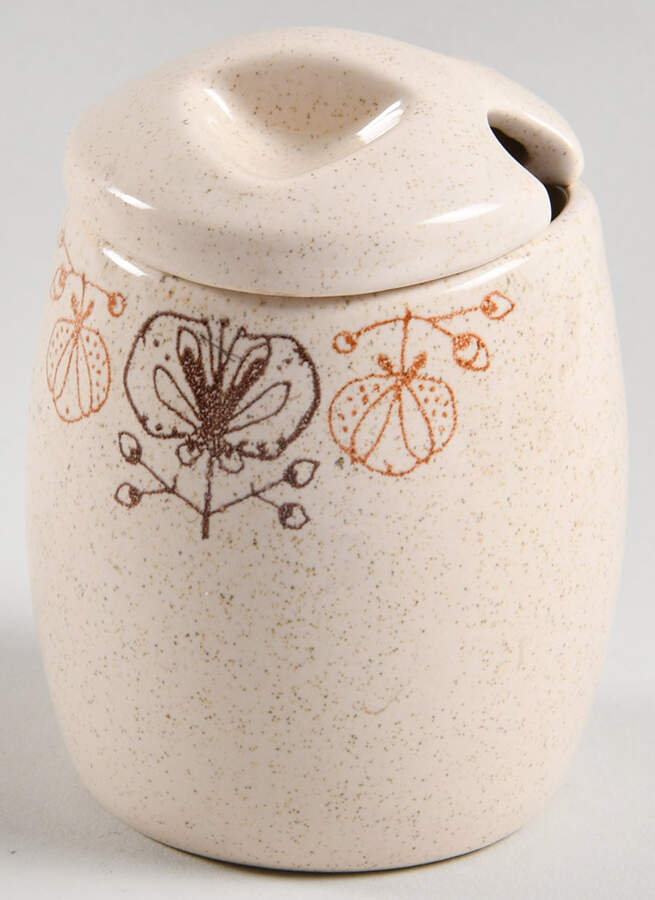 Pomegranate Mustard Jar & Lid by Franciscan-1