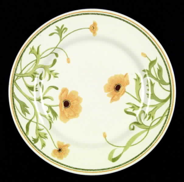 Poppy (Yellow Flowers) Dinner Plate by Franciscan-1