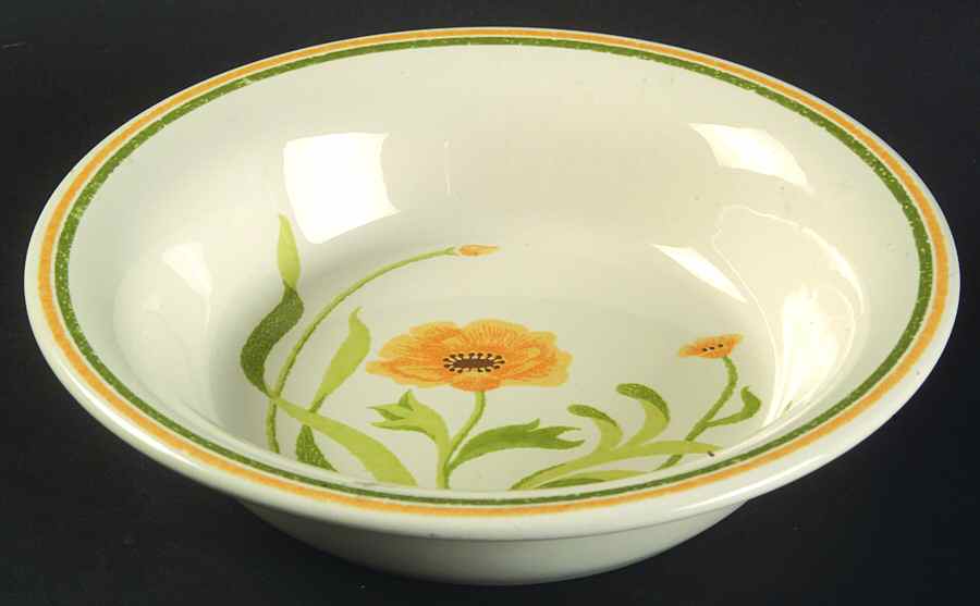 Poppy (Yellow Flowers) Soup/Cereal Bowl by Franciscan-1