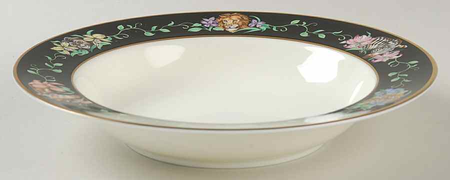 Rafiki Black Large Rim Soup Bowl by Franciscan-1