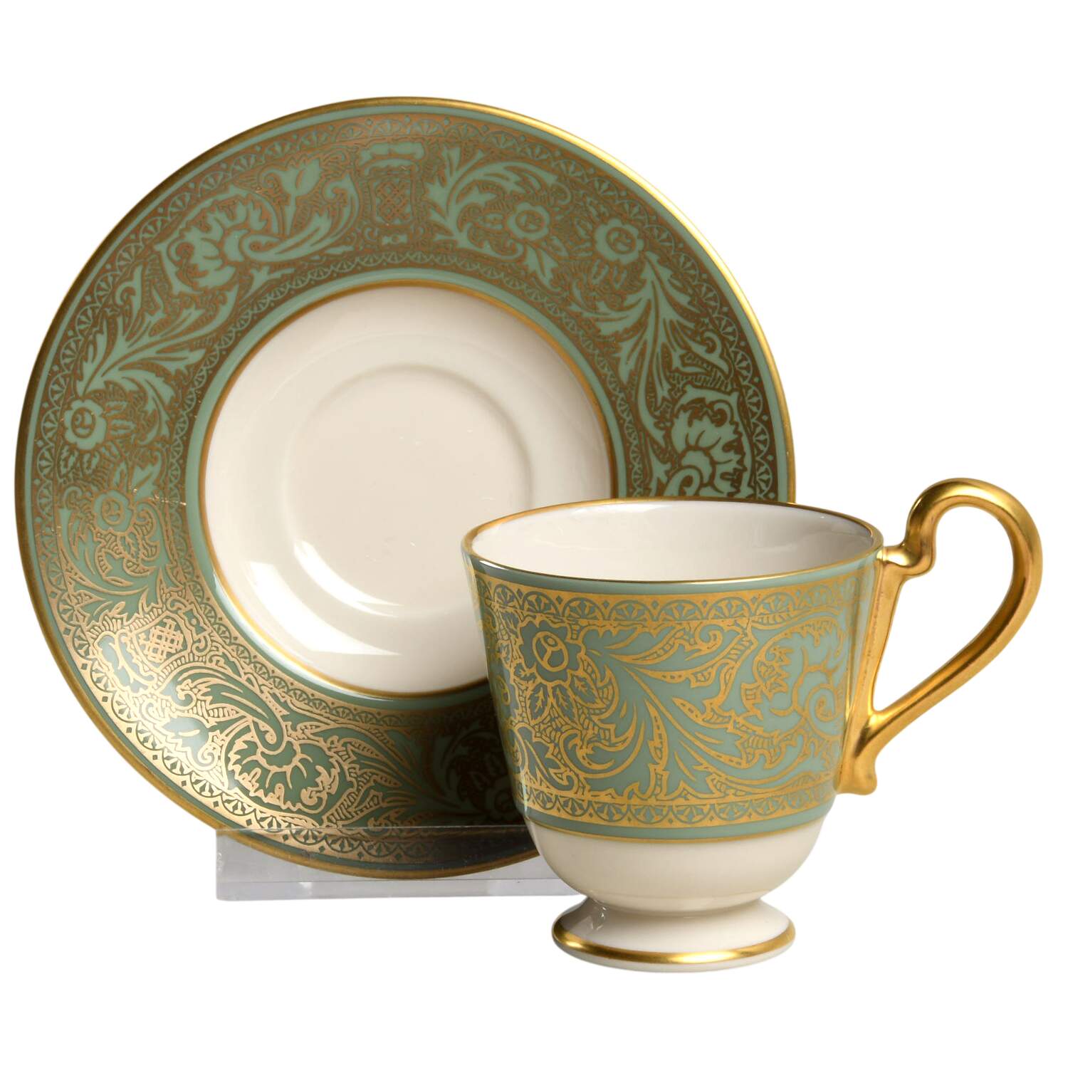 Renaissance Crown Footed Demitasse Cup & Saucer Set by Franciscan-1