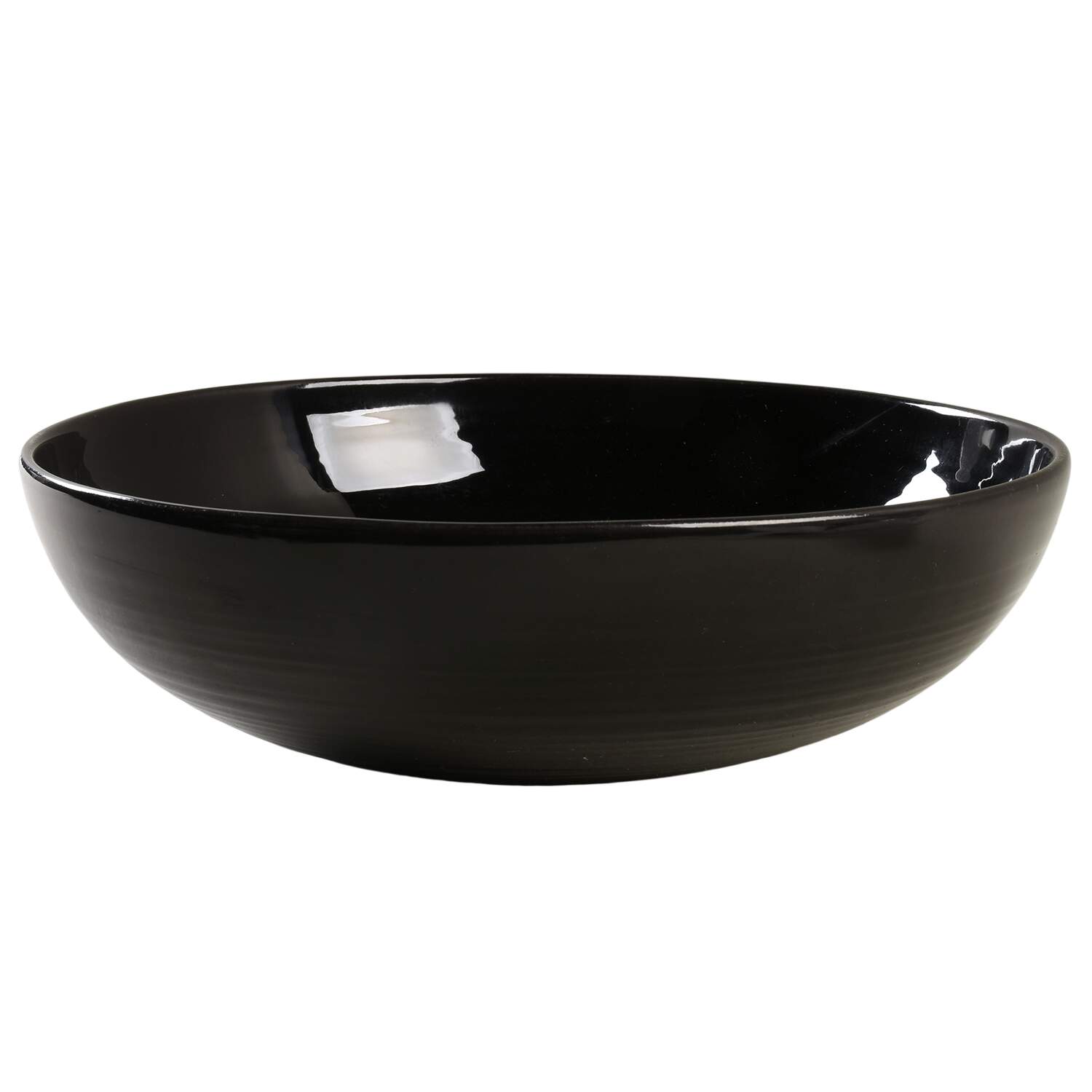 Reflections Black 9" Round Vegetable Bowl by Franciscan-1