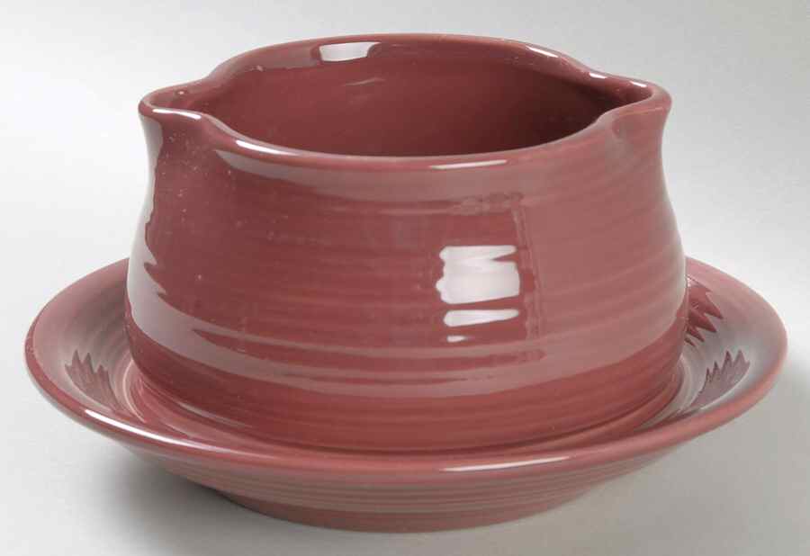 Reflections Burgundy Gravy Boat with Attached Underplate by Franciscan-1