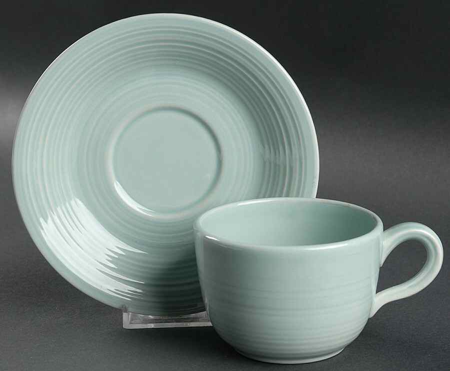 Reflections Jade Flat Cup & Saucer Set by Franciscan-1
