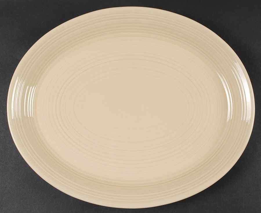 Reflections Sand 13" Oval Serving Platter by Franciscan-1