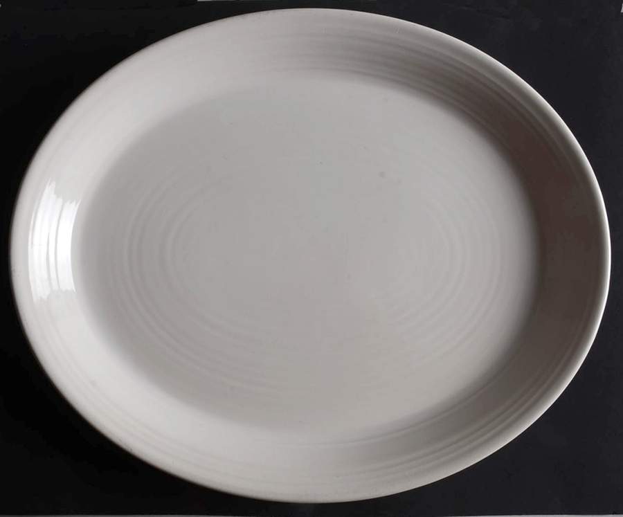 Reflections White 13" Oval Serving Platter by Franciscan-1