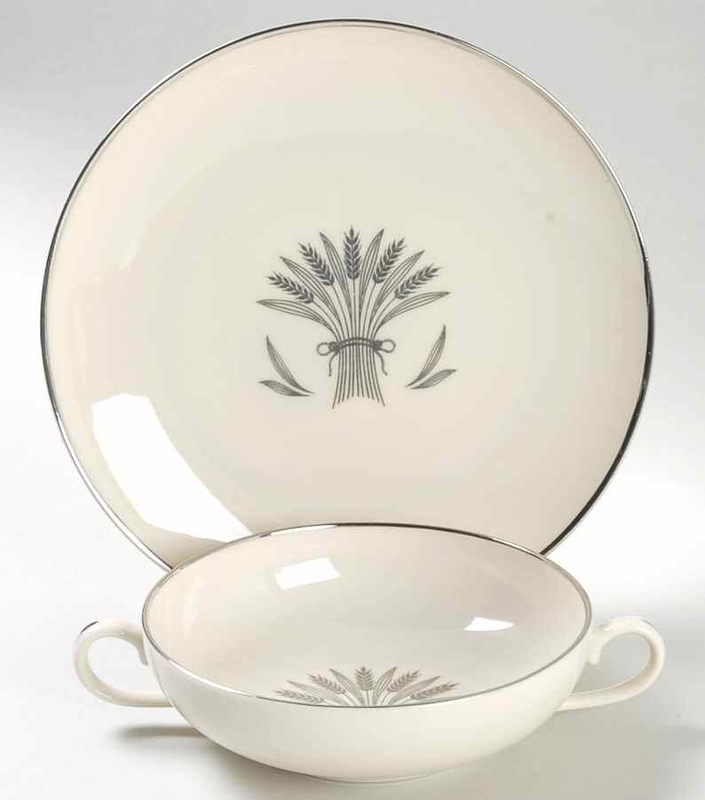 Regency Flat Cream Soup Bowl & Dessert Plate/Saucer Set by Franciscan-1
