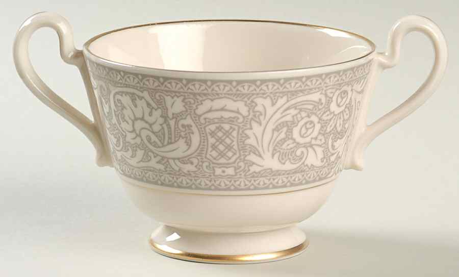 Renaissance Grey Sugar Bowl No Lid by Franciscan-1