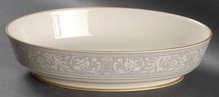Renaissance Grey 9" Oval Vegetable Bowl by Franciscan-1