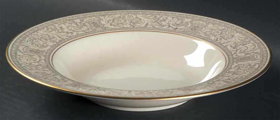 Renaissance Grey Rim Soup Bowl by Franciscan-1