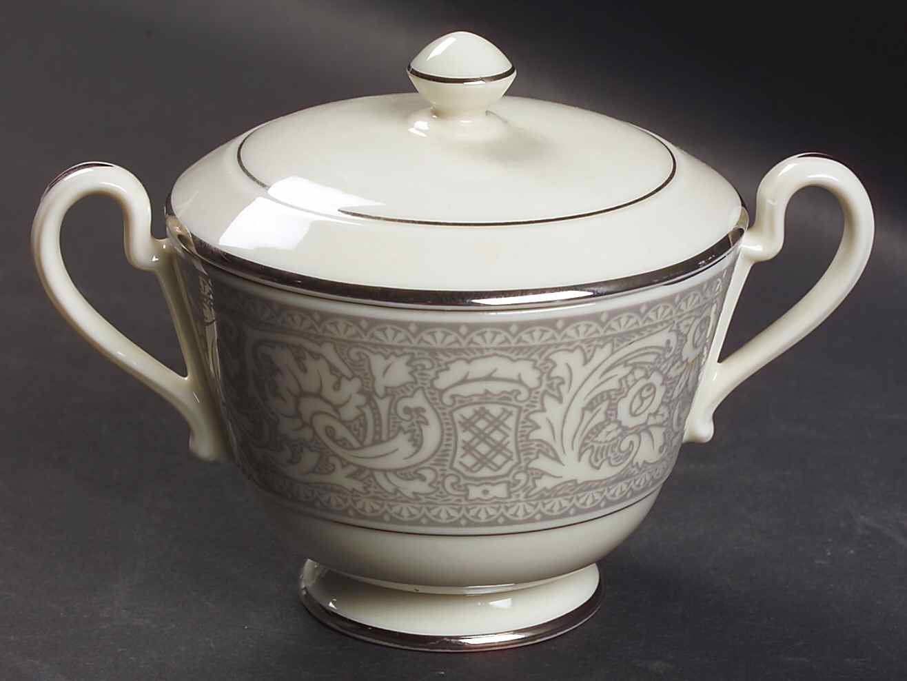 Renaissance Platinum Sugar Bowl & Lid by Franciscan-1