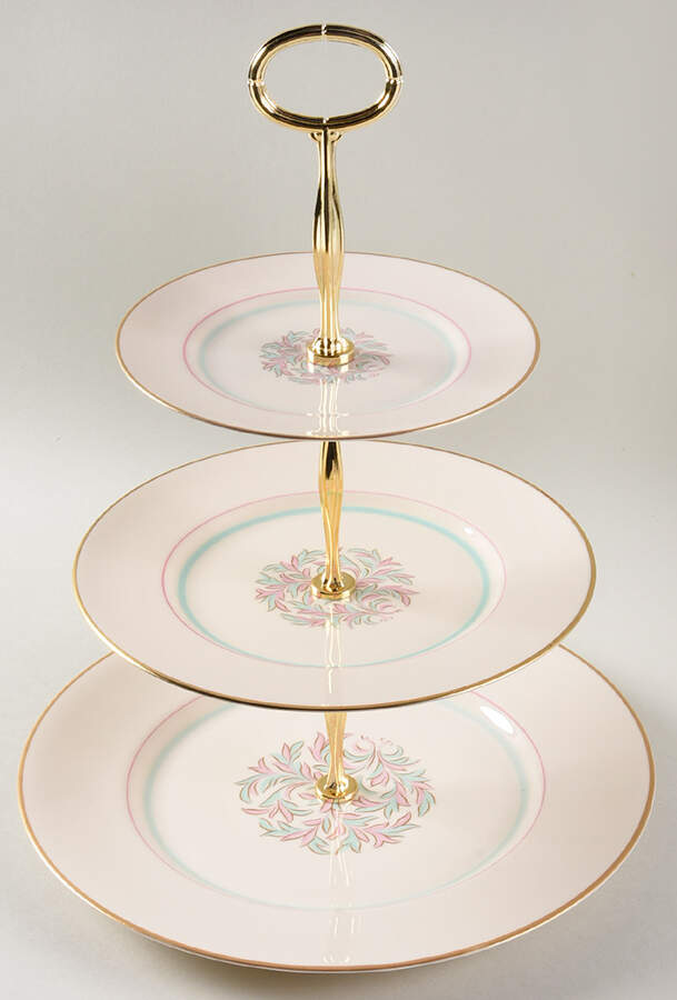 Rossmore 13 7/8"-14 1/4" 3-Tiered Serving Tray(DP,SP,BB) HC by Franciscan-1