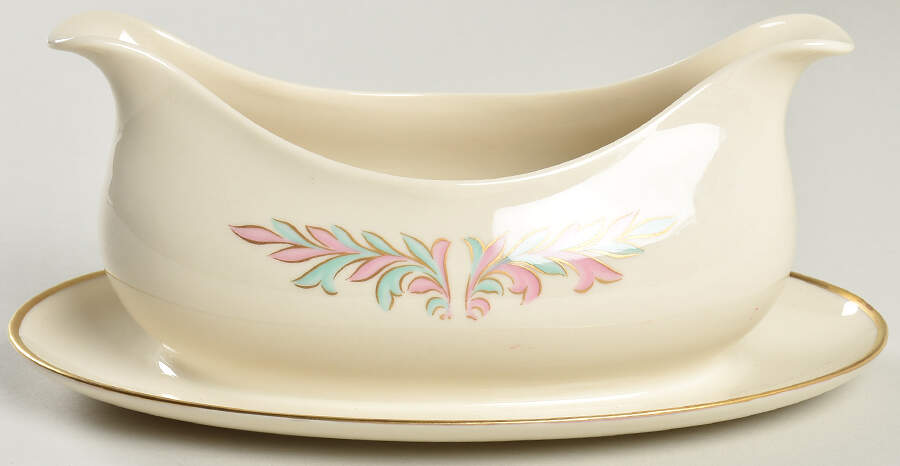 Rossmore Gravy Boat with Attached Underplate by Franciscan-1