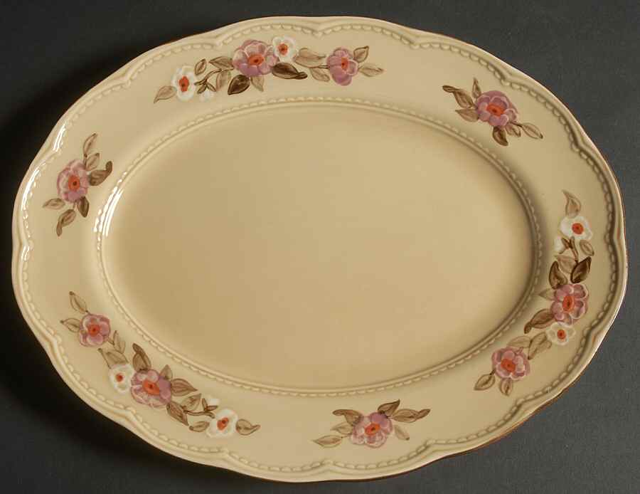 Rosette 13" Oval Serving Platter by Franciscan-1