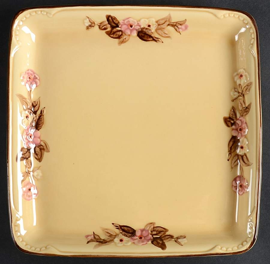 Rosette Square Microwave Tray by Franciscan-1