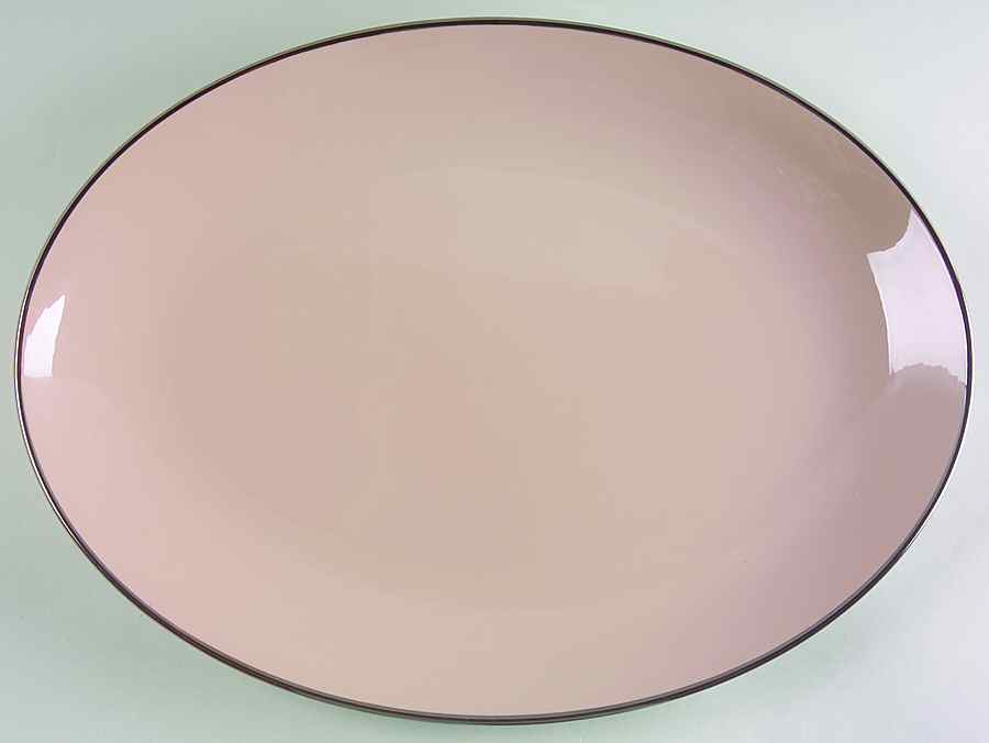 Sandalwood (Platinum Trim) 16" Oval Serving Platter by Franciscan-1