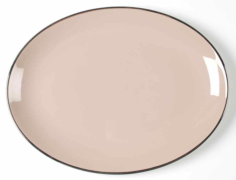 Sandalwood (Platinum Trim) 12" Oval Serving Platter by Franciscan-1