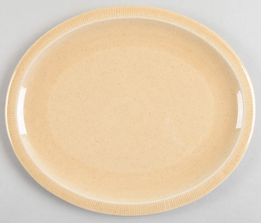 Sea Sculptures Sand 12" Oval Serving Platter by Franciscan-1