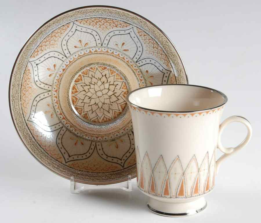 Shalimar Footed Cup & Saucer Set by Franciscan-1